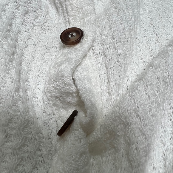 light n white knit tie sweater - Picture 2 of 5